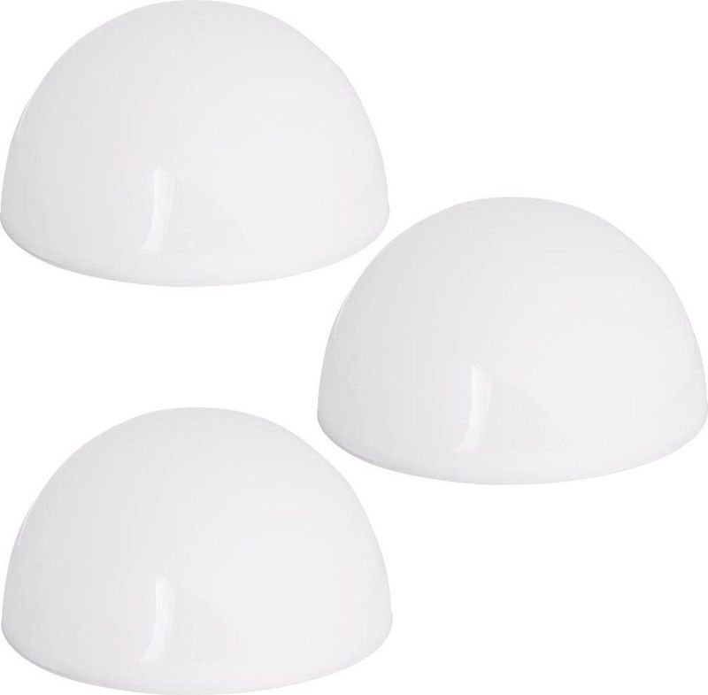 Monzana® led Solarlampe Außen 3er Set Wetterfest Kugel Halbrund Garten Balkon Solarleuchte Gartenleuchte Wandleuchte Weiß