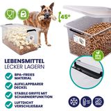 Deuba Opbergbox - Set van 4 Kunststof 60L 58x39x35cm - Transparant