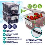 DEUBA Opbergbox Set van 6 - 2l BPA Vrij Stapelbaar - 19,5x15x11,5cm