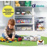 DEUBA Opbergbox Set van 10 - 2l BPA Vrij Stapelbaar - 19,5x15x11,5cm