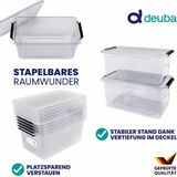 DEUBA Opbergbox Set van 4 - 5l BPA Vrij Stapelbaar - 29,5x20x12cm