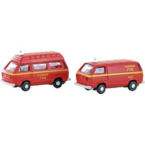 Minis by Lemke LC4342 N Auto Volkswagen T3 set van 2 Duitse brandweerwagens