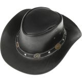 Lederen hoed Scippis Reno zwart maat L