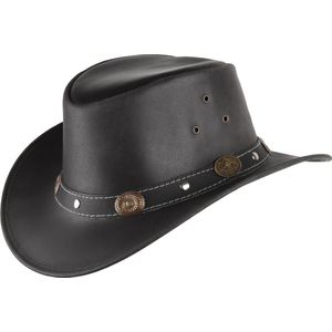 Lederen hoed Scippis Reno zwart maat L