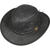 Lederen hoed Springbrook zwart, XL