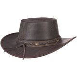 Lederen hoed Springbrook bruin, S