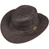 Lederen hoed Springbrook bruin, M