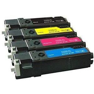 XL tonercartridges set zwart, cyaan, magenta, geel, compatibel met Xerox Phaser 6130 / N/VN