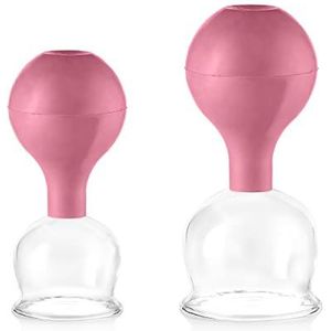 Pulox cuppotten set diverse maten en kleuren (set van 2 groot, roze)