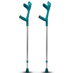 Ossenberg - Klassieke Onderarmkrukken - Turkoois - Belastbaar tot 140 kg