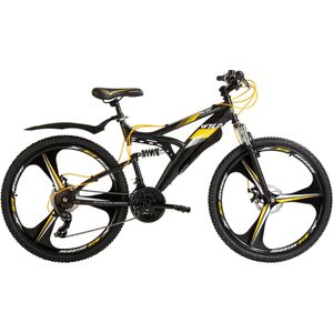 MUSTANG Mountainbike Fully 26'' Bliss zwart-geel 21 versnellingen