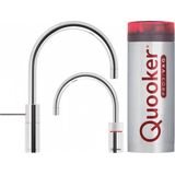 Quooker nordic round twintaps met pro3 vaq-e boiler chroom