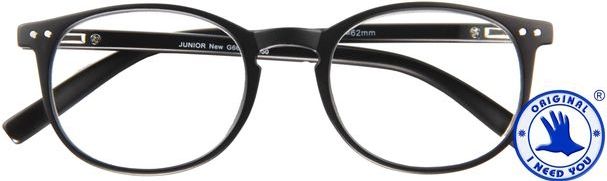I Need You - Junior - Leesbril - Zwart - Kunststof, 1.50 dpt, Retro Design, Veerscharnieren