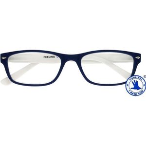 Leesbril X +2.50 Feeling Blauw-Wit