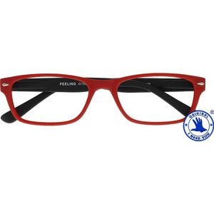 I Need You - I Need You Easy Line Leesbril - Rood-Zwart - +2.00 dpt