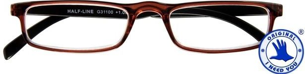 I Need You - Leesbril - Bruin - Rechthoekig - Look-over Functie