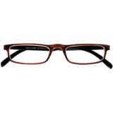 Leesbril - Rechthoekig - Met Look-Over Functie - Pootjes met Veerscharnieren