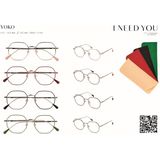 Leesbril I Need You Yoko assorti doos à 20 brillen en hoesjes