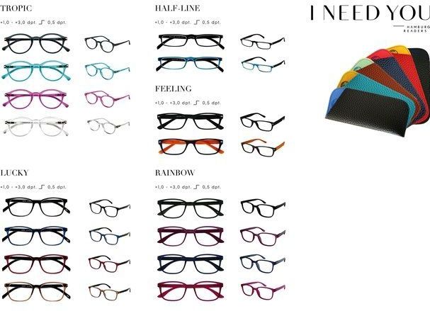 Leesbril - Assortiment 80 stuks - Model Tropic/Lucky/Half-line/Feeling/Rainbow