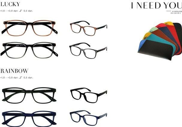 Brillenpakket - Lucky en Rainbow - Blauw Zwart Grijs Bruin - 32 Stuks - Superlicht
