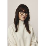 I Need You - Robin - Leesbril - Glanzend Zwart met Grijze Print - Gerecycled Kunststof