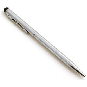 System-S 2-in-1 stylus pen touch pen capacitieve scherm invoerpen en balpen zilver voor smartphone, touchscreen mobiele telefoon, tablet pc, PDA