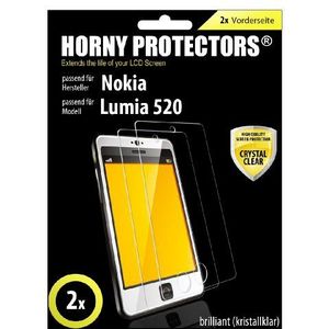 HORNY PROTECTORS 2 x displaybeschermfolie voor Nokia Lumia 520 transparant glanzend