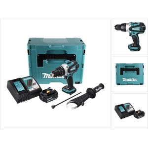 Makita DHP 458 RF1J accu klopboormachine 18 V 91 Nm + 1x oplaadbare accu 3.0 Ah + lader + Makpac