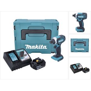 Makita DTD 152 RT1J accu slagmoersleutel 18V 165Nm + 1x oplaadbare accu 5.0Ah + snellader in Makpac 2