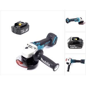 Makita DGA 504 T1 accu haakse slijper 18V 125mm borstelloos + 1x accu 5,0Ah - zonder lader