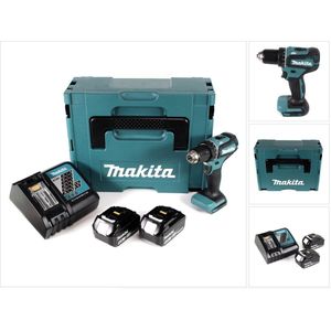 Makita DDF 485 RTJ accuboormachine 18V 50Nm in Makpac + 2x 5.0 Ah accu + lader
