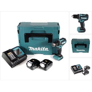 Makita DDF 485 RGJ accuboormachine 18V 50Nm in Makpac + 2x 6.0 Ah accu + lader