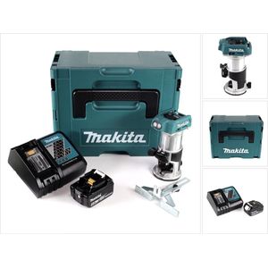 Makita DRT 50 RT1J accu multifunctionele freesmachine borstelloos 18V + 1x accu 5,0 Ah + snellader in Makpac 3