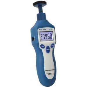 Peak Tech P 2795 - Digitale Toerentalmeter - 5-cijferige LCD-display - Automatische Bereikselectie - Rubberen Bescherming