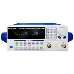 PeakTech Functionele generator 10µHz - 3MHz met 10W vermogensversterker/afstandsbediening via USB/FM, AM, PM, PWM, FSK modulatie, 1 stuk, P 4055 MV