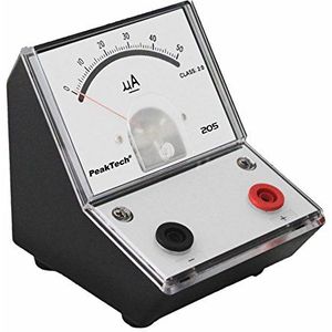 PeakTech P 205-01 stroommeter/ampèremeter analoog/meetapparaat met spiegelschaal 0 5 mA DC