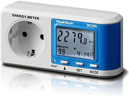 PeakTech 9035 - Energiekostenmeter 0,1 W resolutie met vermogensfactorberekening
