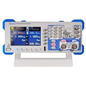 PeakTech 4125 - 25MHz, 1 µHz, 2 channel arbitrary waveform generator, 200 MHz frequency, arbitrary function, AM, FM, PM, FSK, 3.9 ""TFT color screen scan / burst function
