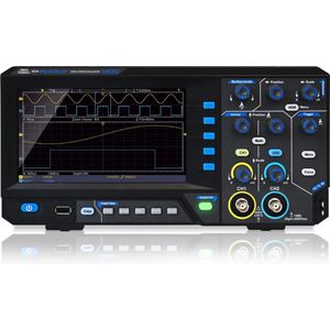 PeakTech 1400 digitale oscilloscoop, 2 kanalen, 5 MHz, 100 MS/s, USB-interface, pc-software, XY-modus, zoom, DSO, P 1400, zwart