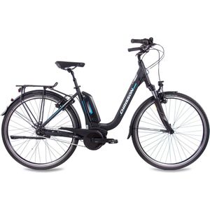 Chrisson E-Cassiopea Elektrische Fiets 28 Inch - E-bike 50 cm - Middenmotor - Damesfiets - 7 Versnellingen - V-Brakes - Matzwart