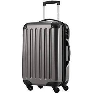 HAUPTSTADTKOFFER Alex - handbagage, 55 x 35 x 20 cm, 4 rollen, 42 liter, reiskoffer, hardcase, rolkoffer, handbagagekoffer, uitbreidbaar, titanium