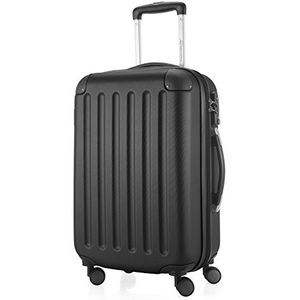 HAUPTSTADTKOFFER - SPREE - Harde koffer met wielen - 4 dubbele wielen, zwart, 55 cm handbagage, koffer, zwart.