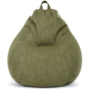 Green Bean© Indoor XXL zitzak met 300 liter vulling van EPS-korrels, behaaglijk zacht wasbaar, stoffen vloerkussen, ligkussen, zitkussen, groen