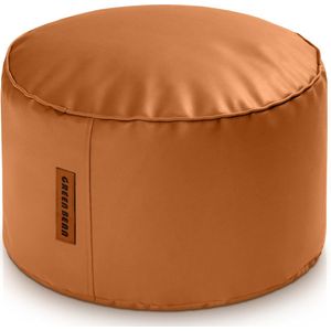 Poufs&Pillows Premium Authentieke Leren Poef - Handgemaakt en stijlvol - Gevuld geleverd, voetenbankje, Osmaans, vloerkussen (Donker bruin