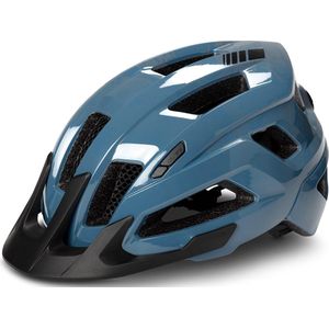 CUBE Fietshelm Steep - 49-55 cm – Maat S - All terrain helm - In-mould-constructie – Insectennetje – Afneembare zonneklep – Donkerblauw