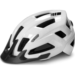 CUBE Fietshelm Steep - 49-55 cm – Maat S - All terrain helm - In-mould-constructie – Insectennetje – Afneembare zonneklep – Wit