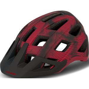 CUBE Fietshelm Badger - Endurahelm - 21 Ventilatiegaten - Antibacteriële Coolmax - Verstelbaar - EPS Double In-Mould - 52-56 cm - S - Rood