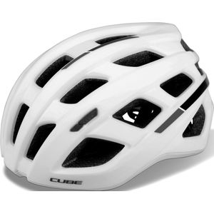 CUBE Fietshelm Road Race - Racefietshelm - 24 Ventilatiegaten - Verstelbaar - Reflecterend - 58-62 cm - L - Wit