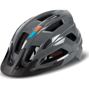 CUBE Fietshelm Steep - 49-55 cm – Maat S - All terrain helm - In-mould-constructie – Insectennetje – Afneembare zonneklep – Donkergrijs