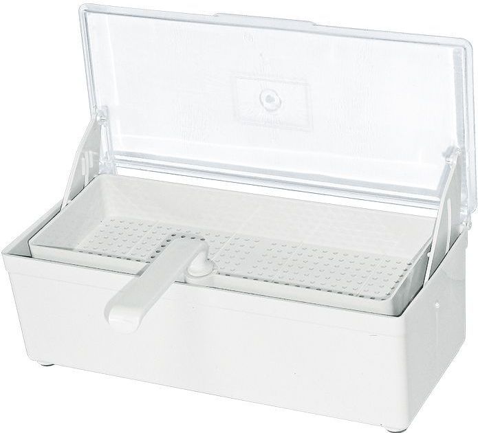 Desinfectiebak 1 liter met zeef en transparant deksel